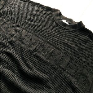 Calvin Klein Cotton Viscose Logo Light Sweater in Balck Size XL
